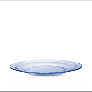 Colección Santorini - Plato llano de vidrio azul cielo 23cm (lote de 6) - Le Picardie®