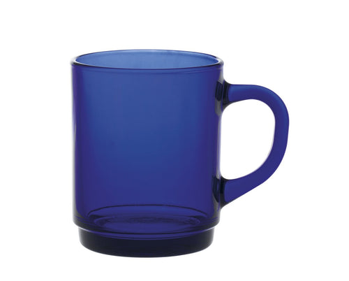 Colección Santorini - Mug en vidrio azul Saphir 26 cl (Lote de 6)