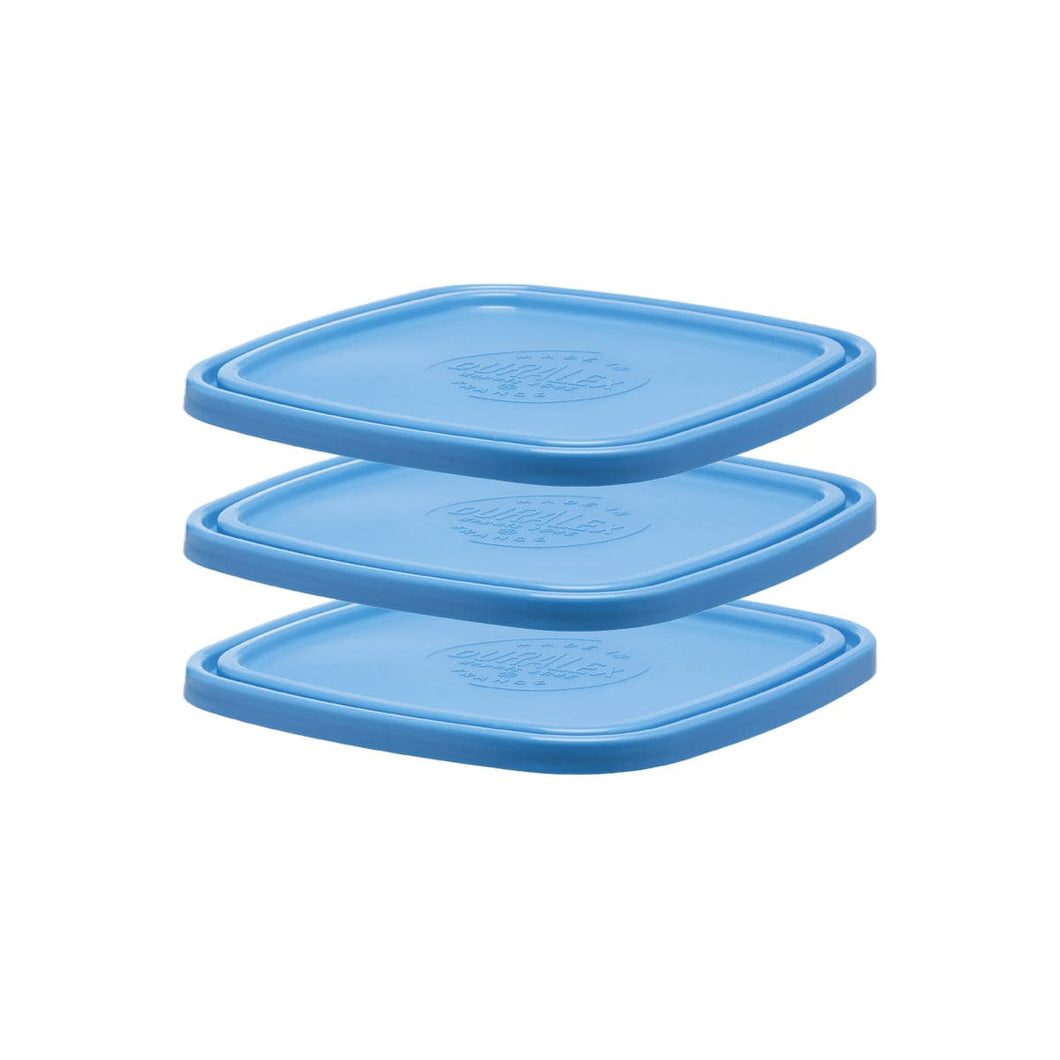 Freshbox - Juego de 3 tapas cuadradas azules