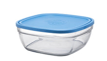 Duralex Freshbox - Fuente de conservación transparente cuadrada con tapa azúl Freshbox - Fuente de conservación transparente cuadrada con tapa azúl