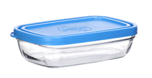 Duralex Freshbox - Fuente de conservación transparente rectangular 15 cm con tapa azul Freshbox - Fuente de conservación transparente rectangular 15 cm con tapa azul
