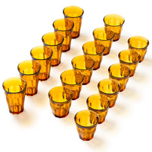 Duralex Le Picardie® - Set mixto de 18 vasos 25cl, 31cl, 36cl en vidrio color Ámbar Le Picardie® - Set mixto de 18 vasos 25cl, 31cl, 36cl en vidrio color Ámbar