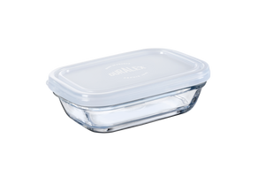 Freshbox - Fuente de conservación transparente rectangular - Tapa translúcida