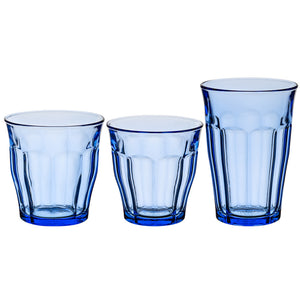 Le Picardie® - Set mixto de 18 vasos 25cl, 31cl, 36cl en vidrio color Marine