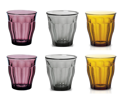 Le Picardie® - Vaso de mesa 25 cl - Surtido de 3 colores ODA A LA NATURALEZA (Lote de 6)